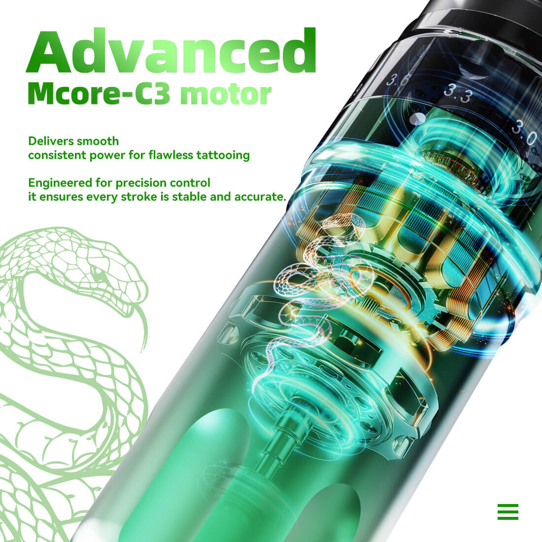 Year of Snake Edition Fold Pro タトゥーマシン Dragonhawk Fold Pro Year of Snake Edition Tattoo Machine