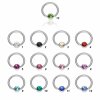 Steel - BCR ball closure ring - crystal - 1,2 mm 8 mm - 4 mm - CC