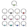 Steel - BCR ball closure ring - crystal - 1,6 mm 10 mm - 4 mm - PK