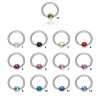8 mm - 3 mm - CC - Crystal Clear/ Kristallklar - Stahl - BCR Klemmring mit Flatball - Kristall - 1,2 mm