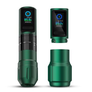 INKin - Inferno - Tattoo Pen grøn mat (2 batterier)