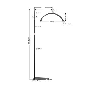 Work lamp - LED - curved - 57 cm wide - black