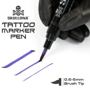 Skulldna - Tattoo Marker Ersatztips - 0.5-5 mm - Brush - 5 Stk