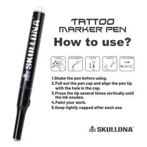 Skulldna - Tattoo Marker Ersatztips - 0.5-5 mm - Brush - 5 Stk