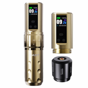 Dragonhawk - Fold Pro 2 - Tattoo Maschine - 2 Akku - gold