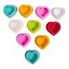 Color caps - silicone - Heart Mix - 12mm - 500 pcs