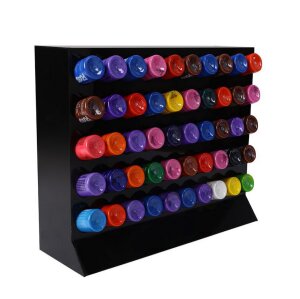 Display für Tattoofarben - 50 Flaschen - Schwarz