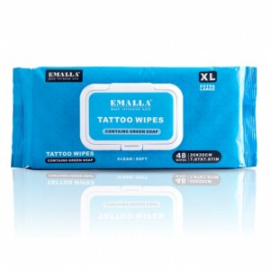 Emalla - Tattoo Wipes - with green soap or...