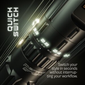 Égaliseur - Pentagram – Stylo à tatouer  - noir - 2 batteries - 2,0 - 4,2 mm