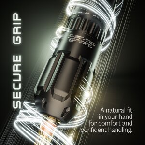 Égaliseur - Pentagram – Stylo à tatouer  - noir - 2 batteries - 2,0 - 4,2 mm