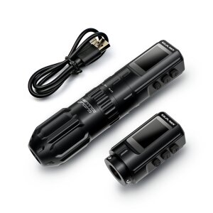 Égaliseur - Pentagram – Stylo à tatouer  - noir - 2 batteries - 2,0 - 4,2 mm