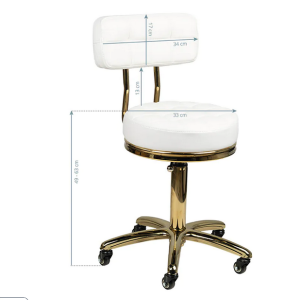 Tabouret Tattoo avec dossier - matelassé -...