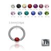 10 mm - 4 mm - CC - Crystal Clear/ Kristallklar - Ti Gloss Titan - BCR Klemmring - Kristall - 1,6 mm