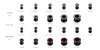 1,2 mm - LS- Light Siam/Rot - Stahl - Flesh Tunnel - schwarz - mit Kristallen - Supernova Concept