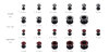 Steel - Flesh Tunnel - Black - with  crystals - Supernova Concept 2 mm - CC