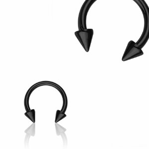 Black Steel - CBR Hufeisen - mit Spitzen 1,2 mm 10 mm 4 mm