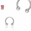 Steel - CBR Circular Barbell (horseshoe) - 10pcs pack 1,2 mm - 10 mm - 4 mm