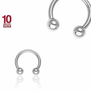 1,6 mm - 7 mm - 3 mm - Stahl - CBR Hufeisen - 10er Pack