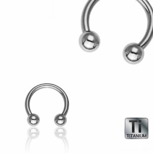5 mm - 22 mm - 8 mm - Titane - Fer à cheval CBR