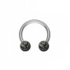 Titanium - CBR Circular Barbell (horseshoe) - Epoxy crystal - 1,2 mm 6 mm - 3 mm - CC