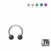 8 mm - 3 mm - BZ - Blue Zircon/ Blauer Zirkon - Titan - CBR Hufeisen - Epoxy Kristall - 1,2 mm