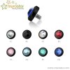 Black Titanium - Dermal Anchor Flat Disc - crystal - 1,2 mm 4,5 mm - RC