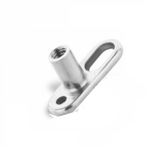 Titanium - Dermal Anchor Base - 1,2 mm - 2 holes - 2mm