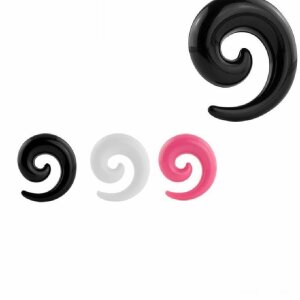 2 mm - WT - White / Blanc - Acrylique - Expander - Escargot