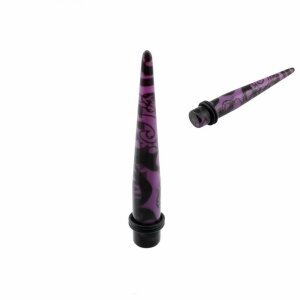 Acrylic - Taper/Expander - purple - Neon  8 mm