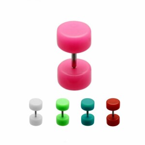 8 mm - PK - Pink - Acryl - Fake Plug - Neon