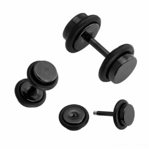 Black Steel - Fake Plug - 5 mm