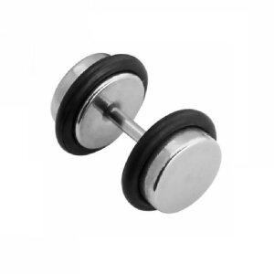 Acier - Fake Plug - Caoutchouc - 3 mm