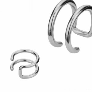 1,2 mm - 8 mm - 6 mm - Stahl - Clip On Piercing - 2-reihig