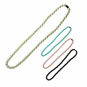 Perlekæde - Magnetlukning - LB - Lys blå /...