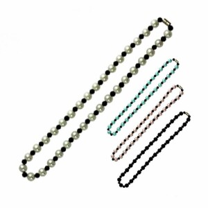 Perlenkette - Magnetverschluss - zweifarbig - RS/BK -...